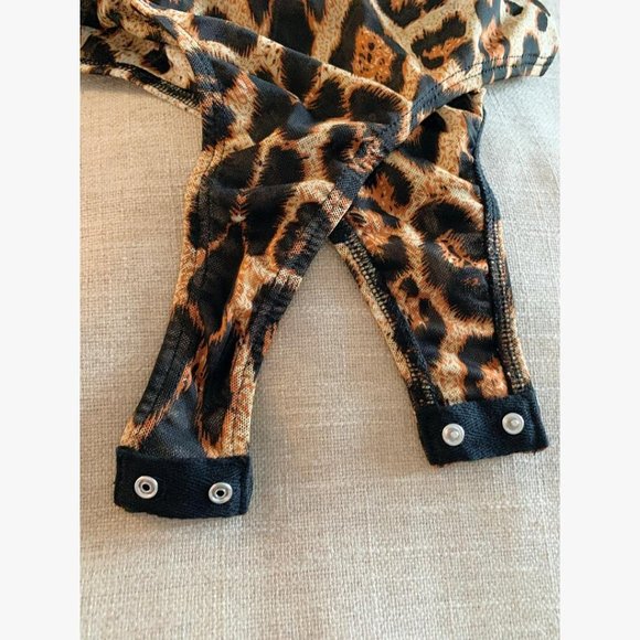 (NWT) Leopard Print Mesh Bodysuit - Picture 4 of 5